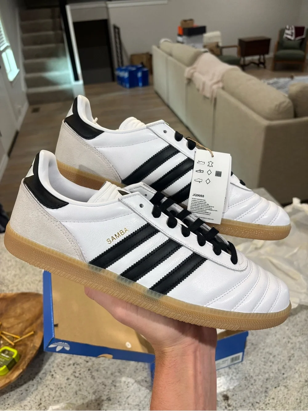 Adidas Samba JP ‘Cloud White Black Gum’ Men's Size 9-13 Low-Top Sneakers! JQ9055
